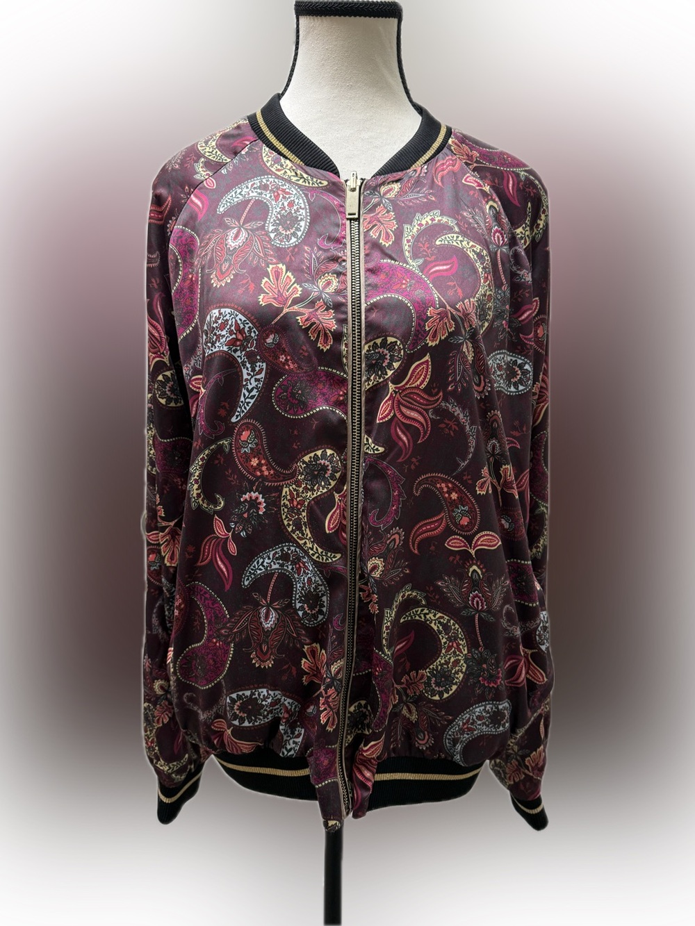 Silky Reversible Bomber Jacket